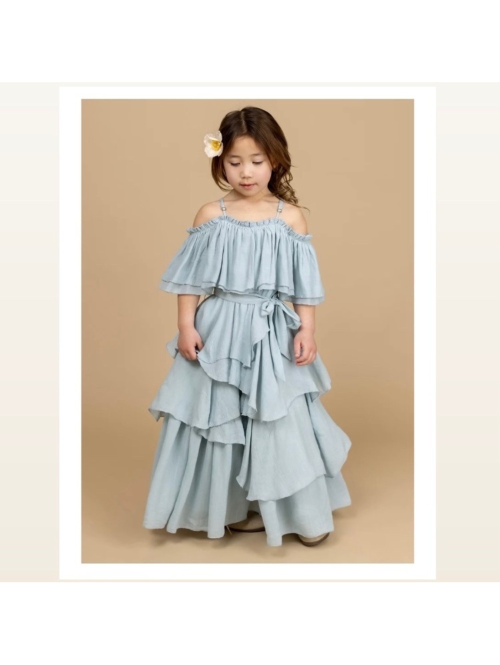 NWT Joyfolie Litta Dress Little Girls Kids Ruffle Boho Cottagecore Prarie Fairy